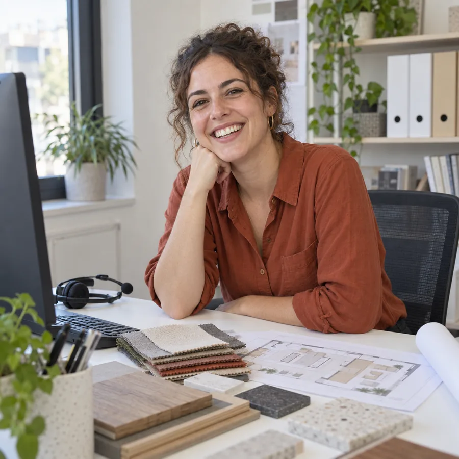 Lucía Beltrán, interiorista y atención al cliente